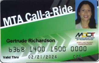 Taxi Access Card Example